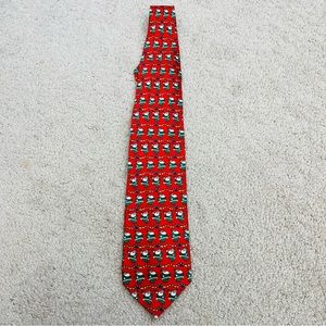 Vintage Dimoggio Christmas silk tie NWT